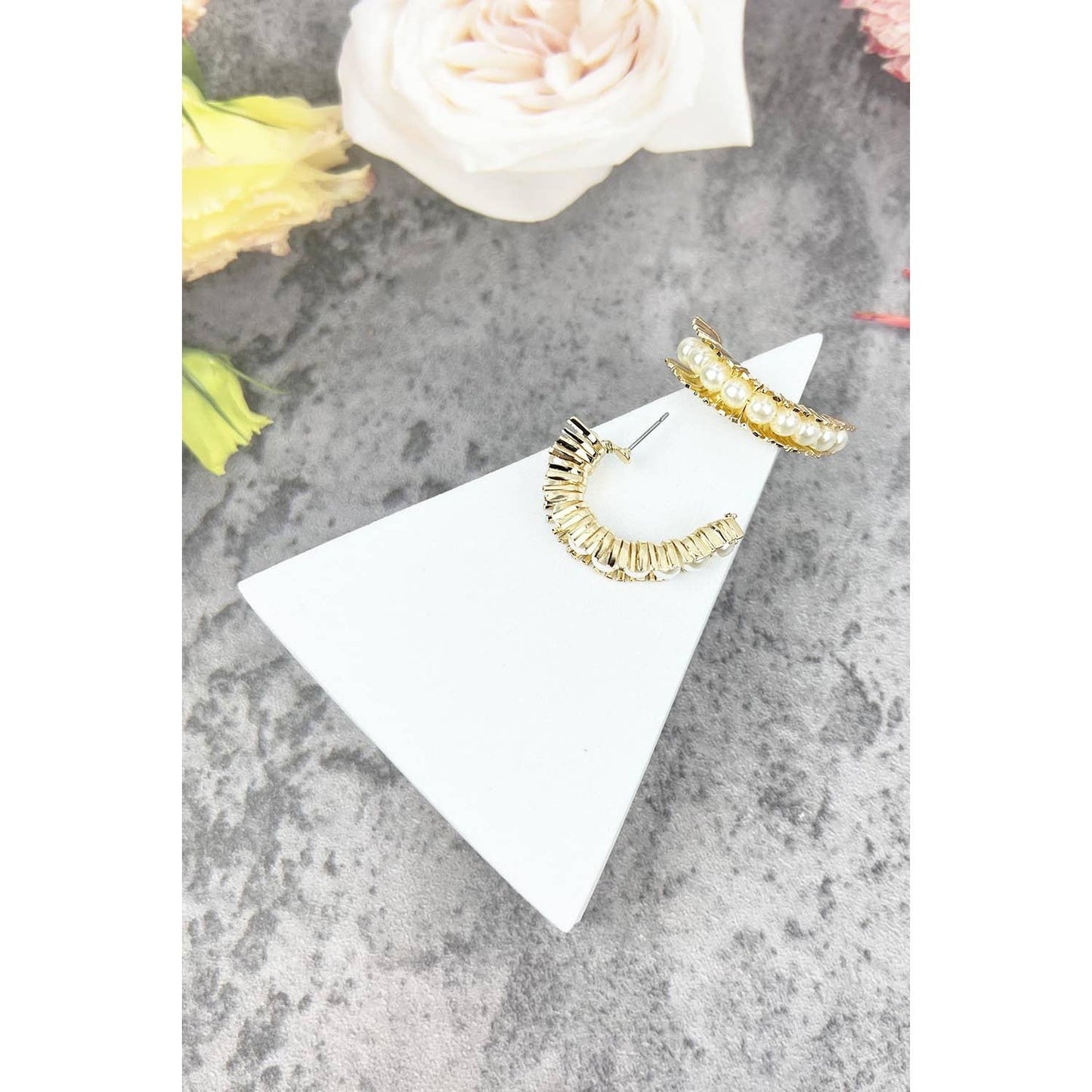 Semi-Circle with Pearl Hoop