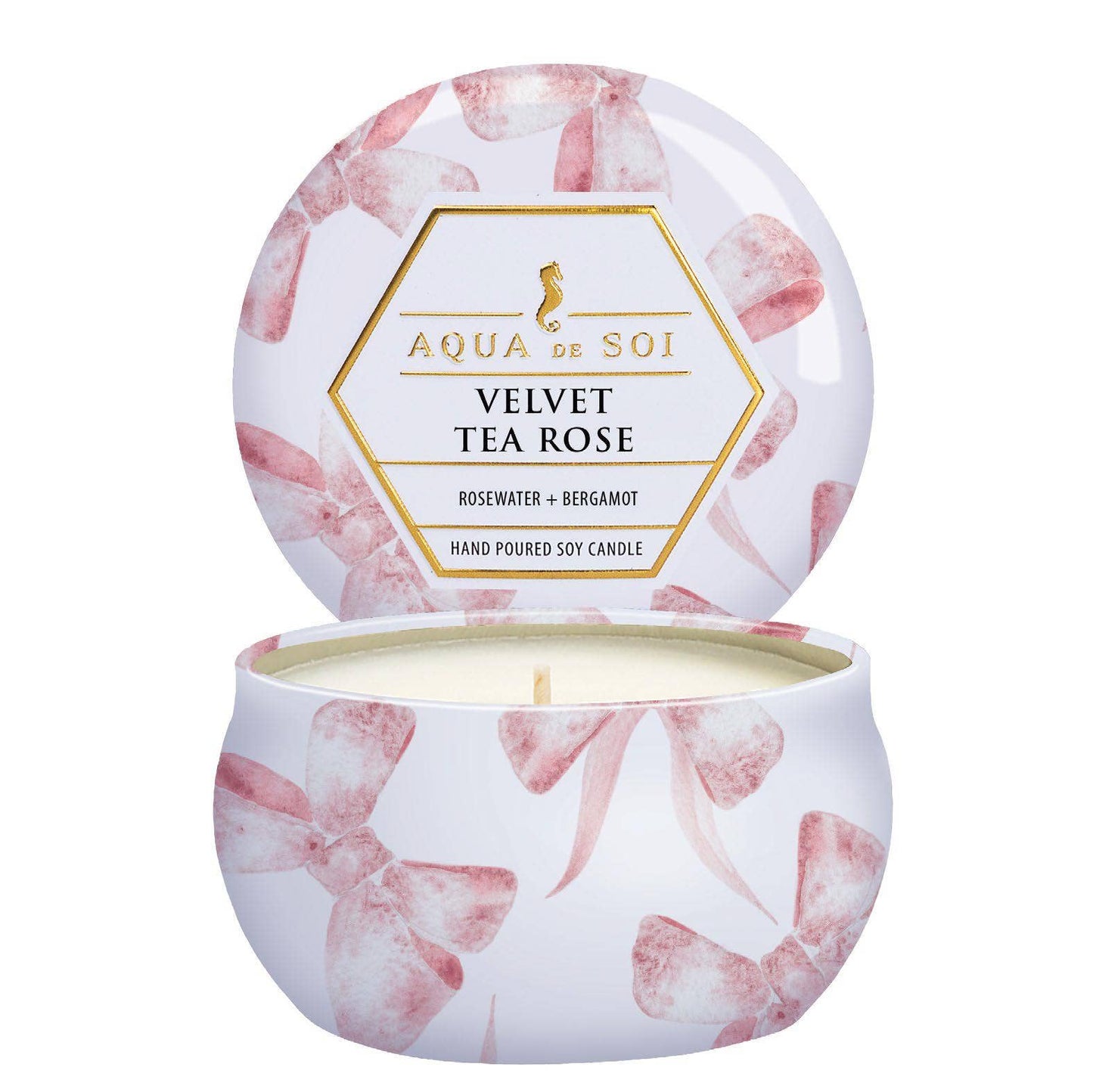Velvet Tea Rose Candle Tin
