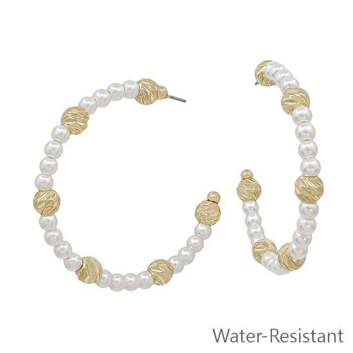 Gold Beaded with Pearl