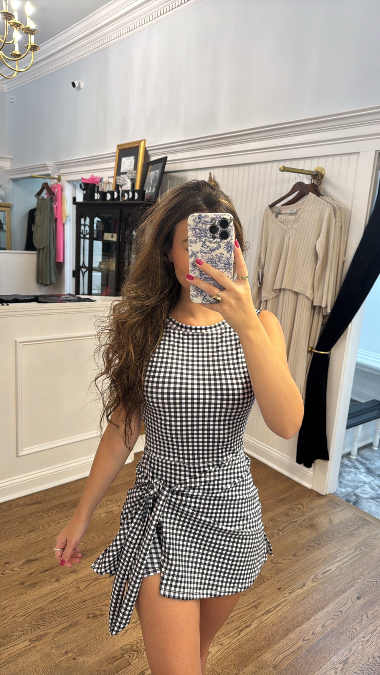 Gingham Wrap Dress