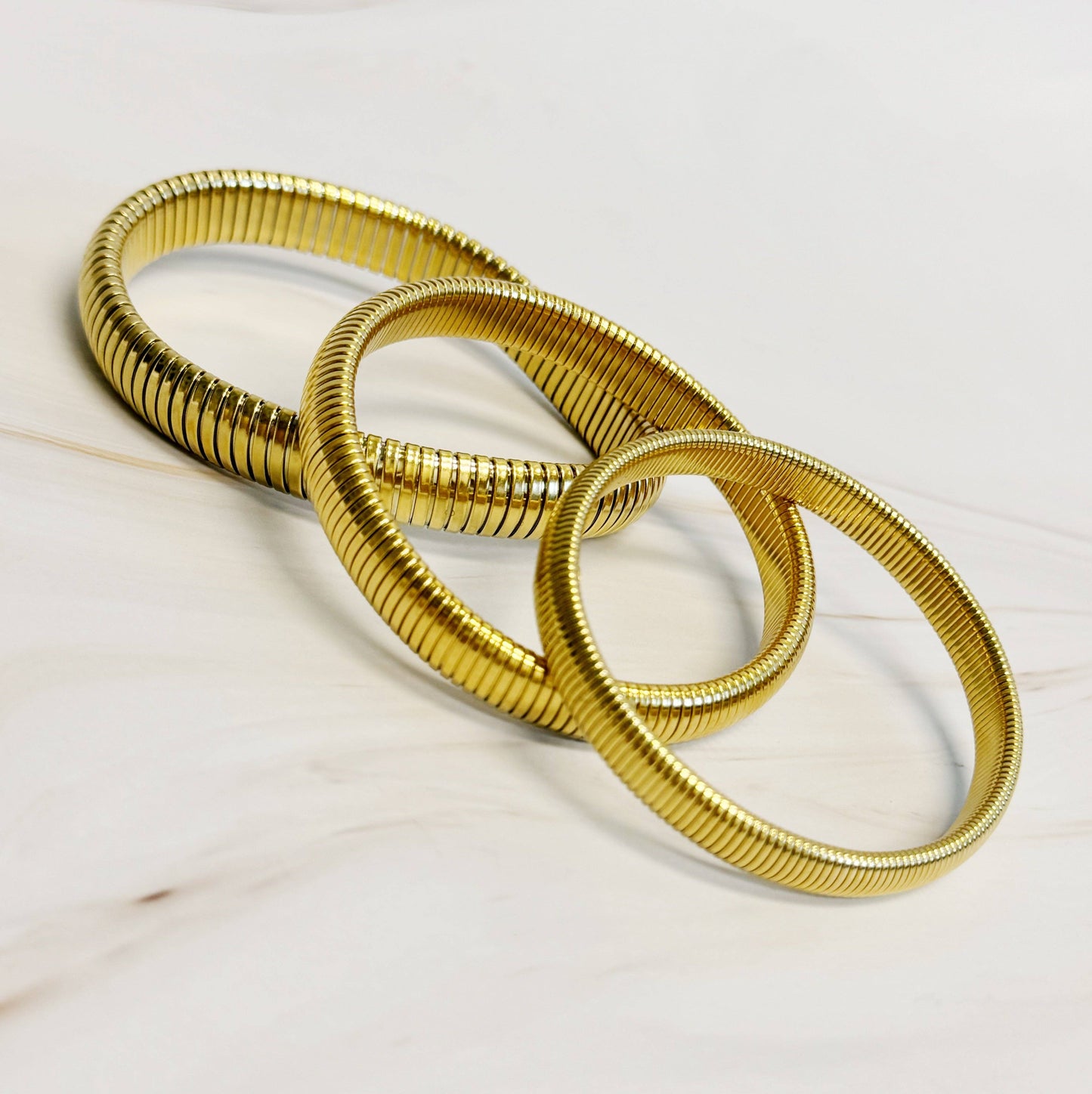 Golden Spring Bangle Bracelet