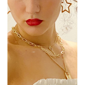 Layered Locket & Key Necklace