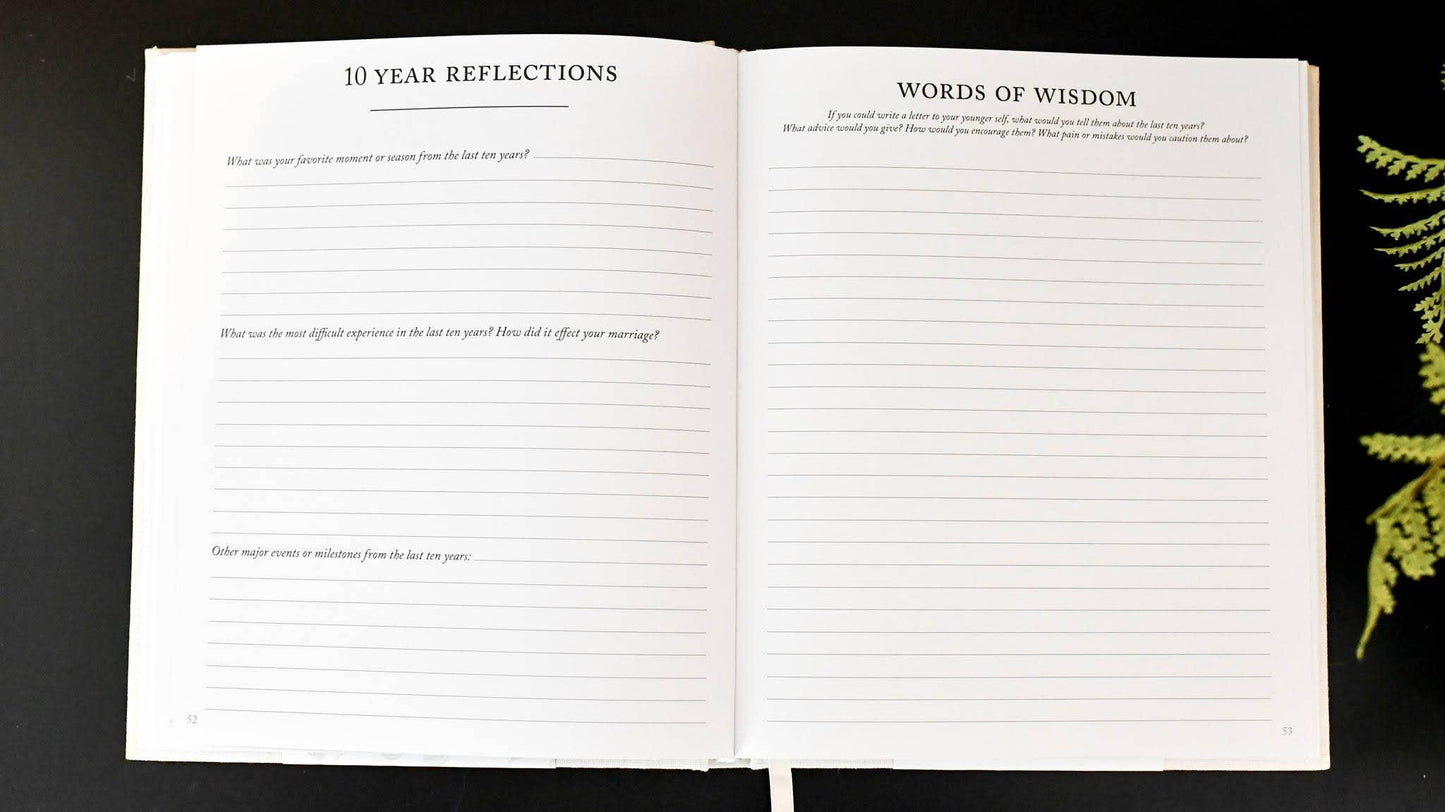 Anniversary Journal | Wedding Book |