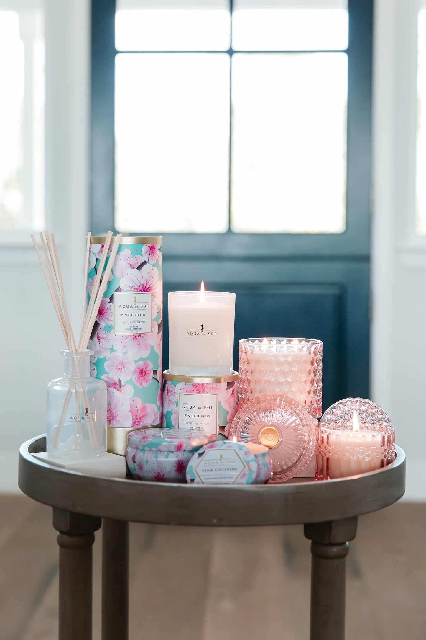 Pink Chiffon Shimmer Candle