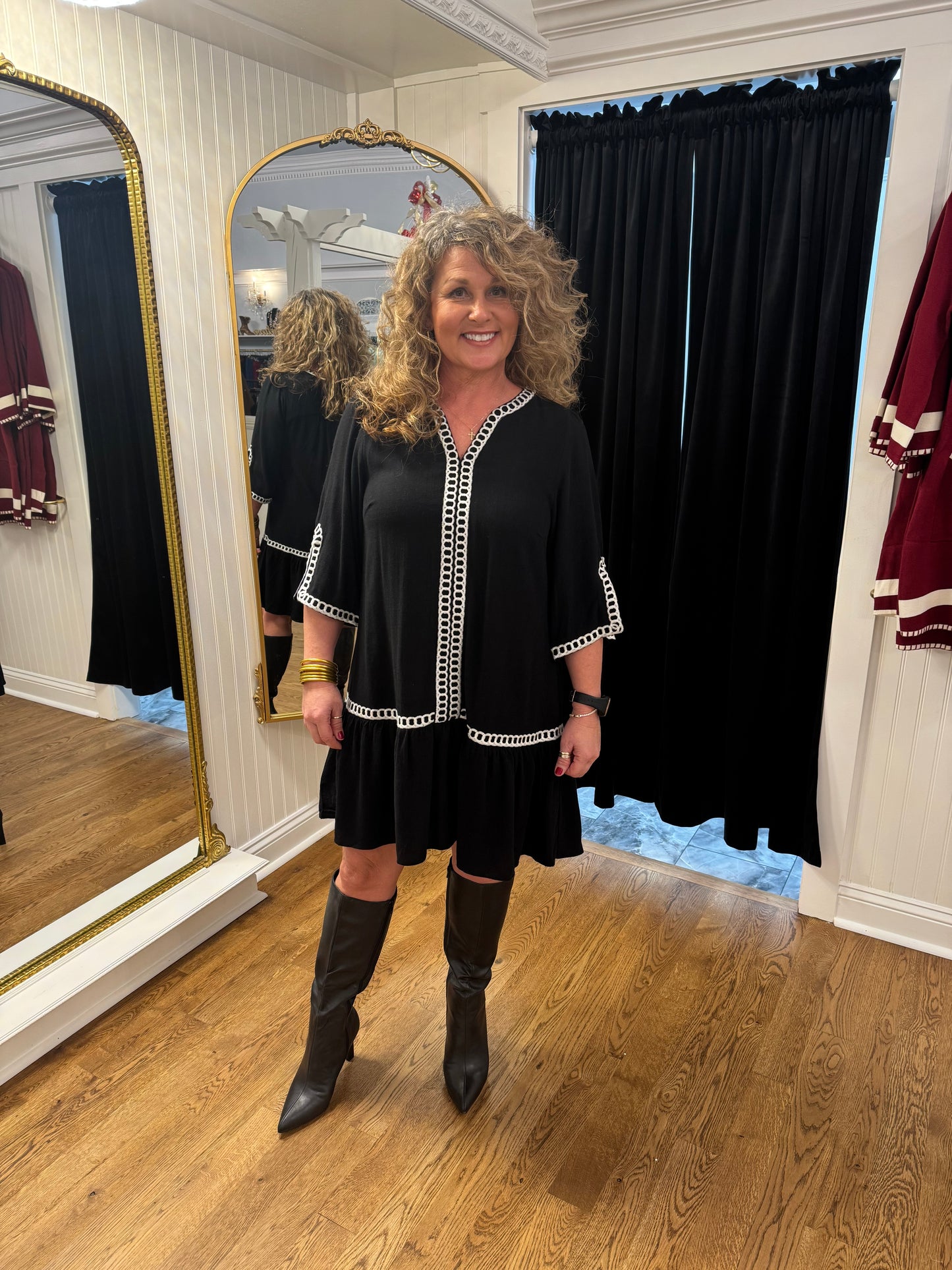 Embroidered Linen Dress