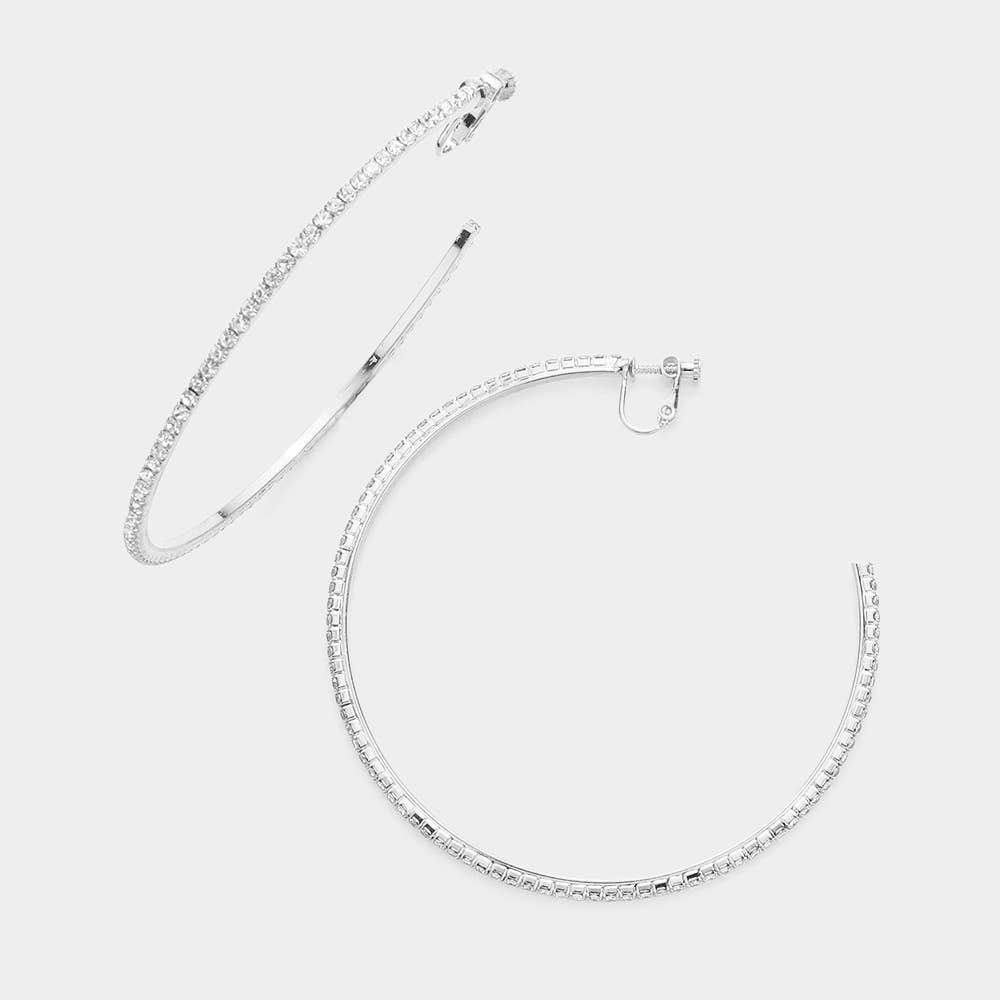 Rhinestone Hoop Clip on