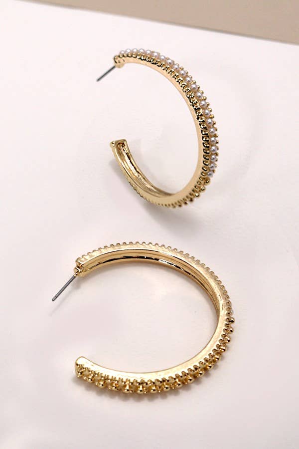 STUD HOOP EARRINGS