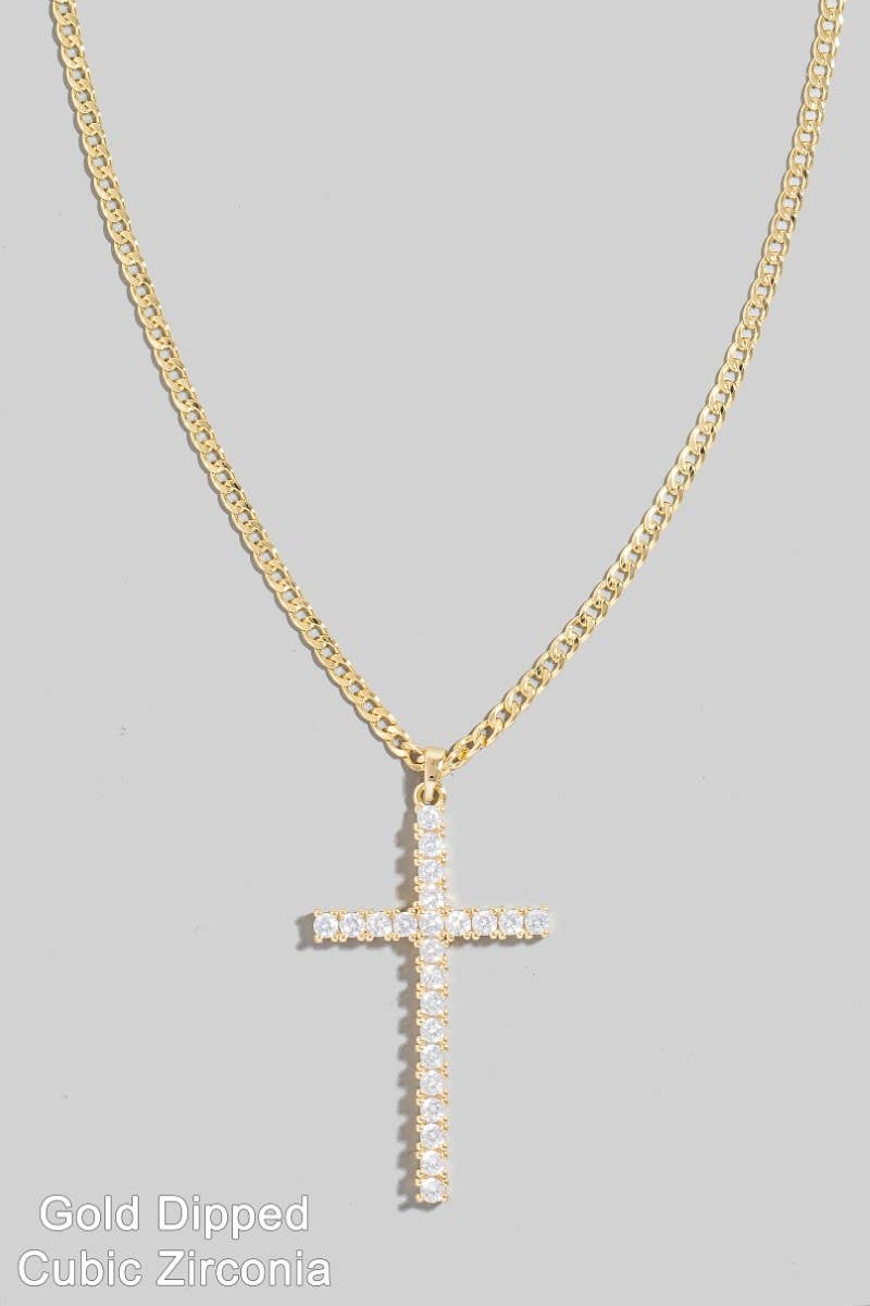 Large Cross Pendant Necklace