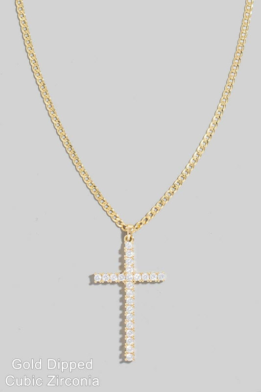 Large Cross Pendant Necklace