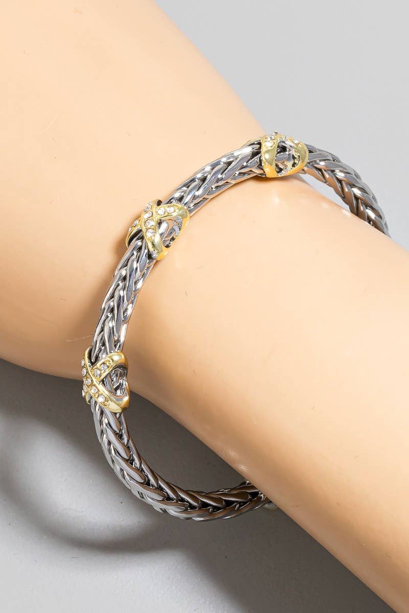 2 Tone Chain Cuff