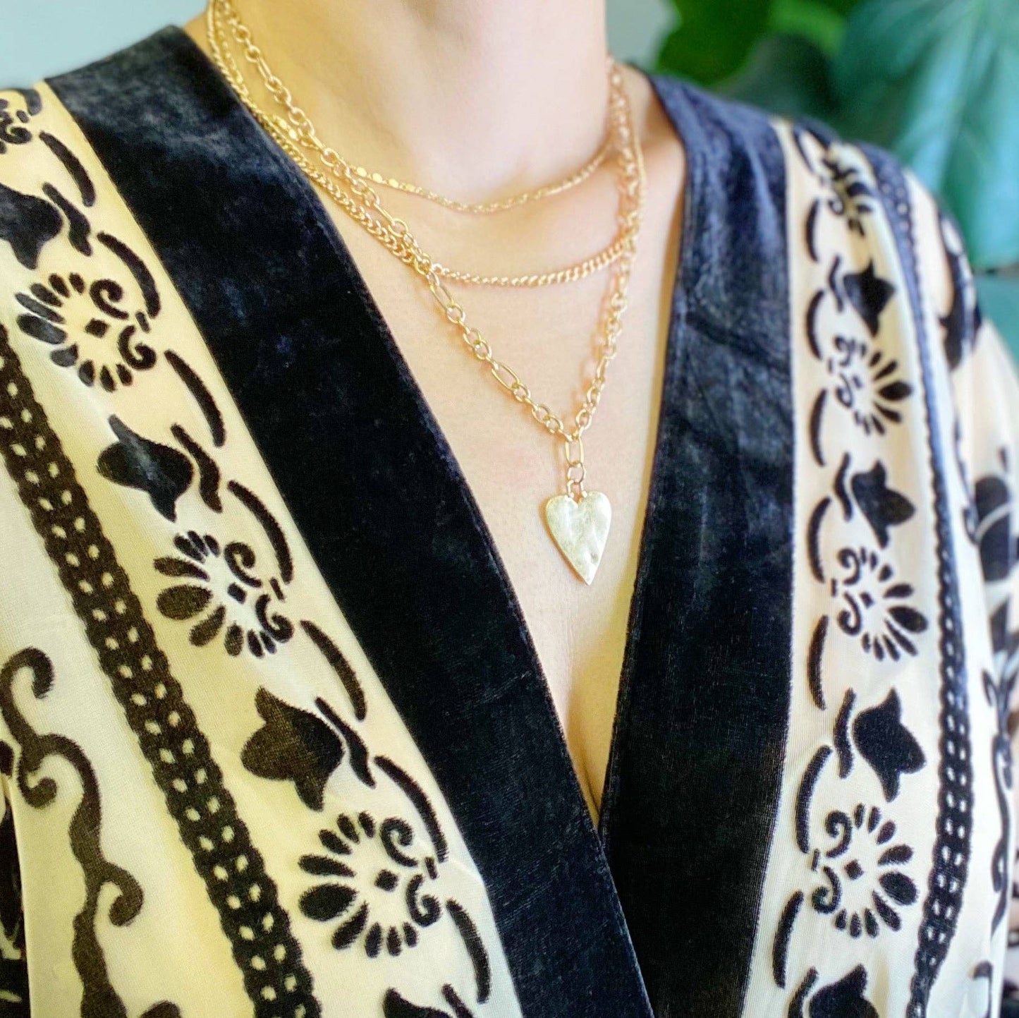 Heart Charm Layered Necklace