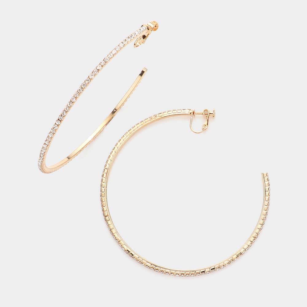 Rhinestone Hoop Clip on
