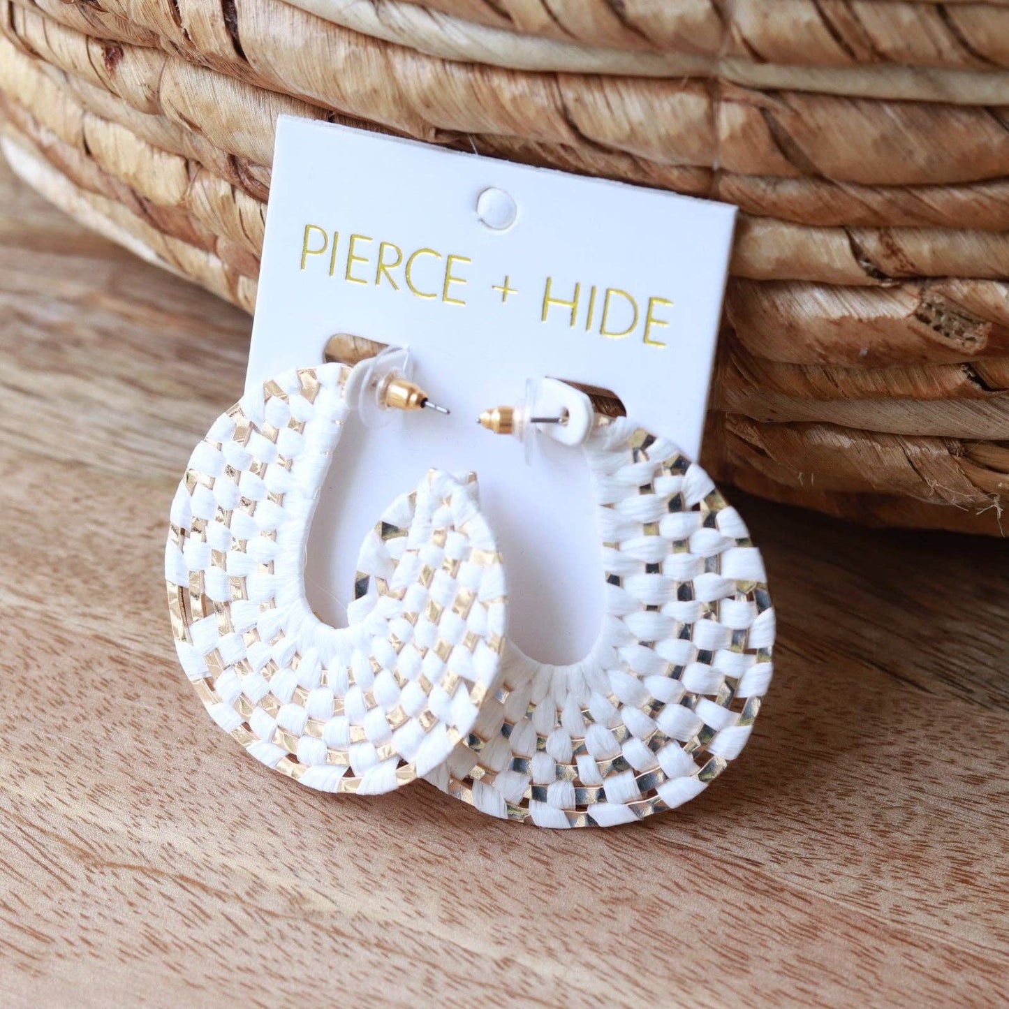 White + Gold Raffia