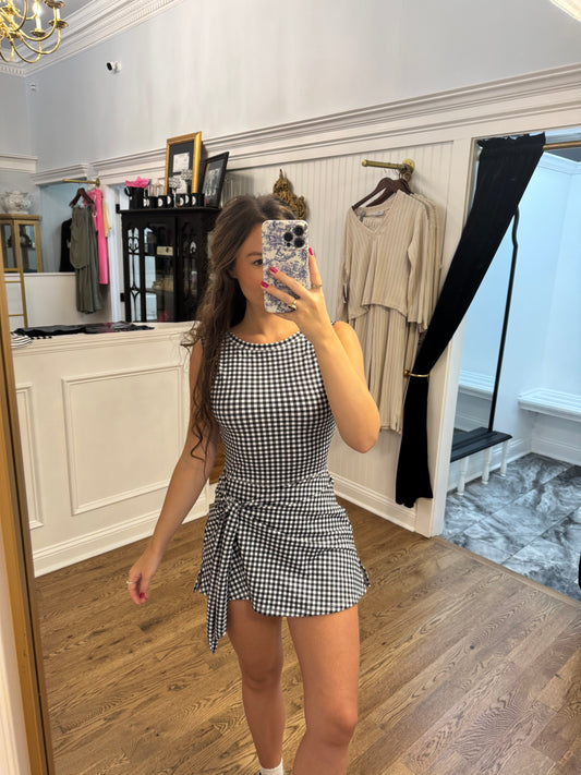 Gingham Wrap Dress