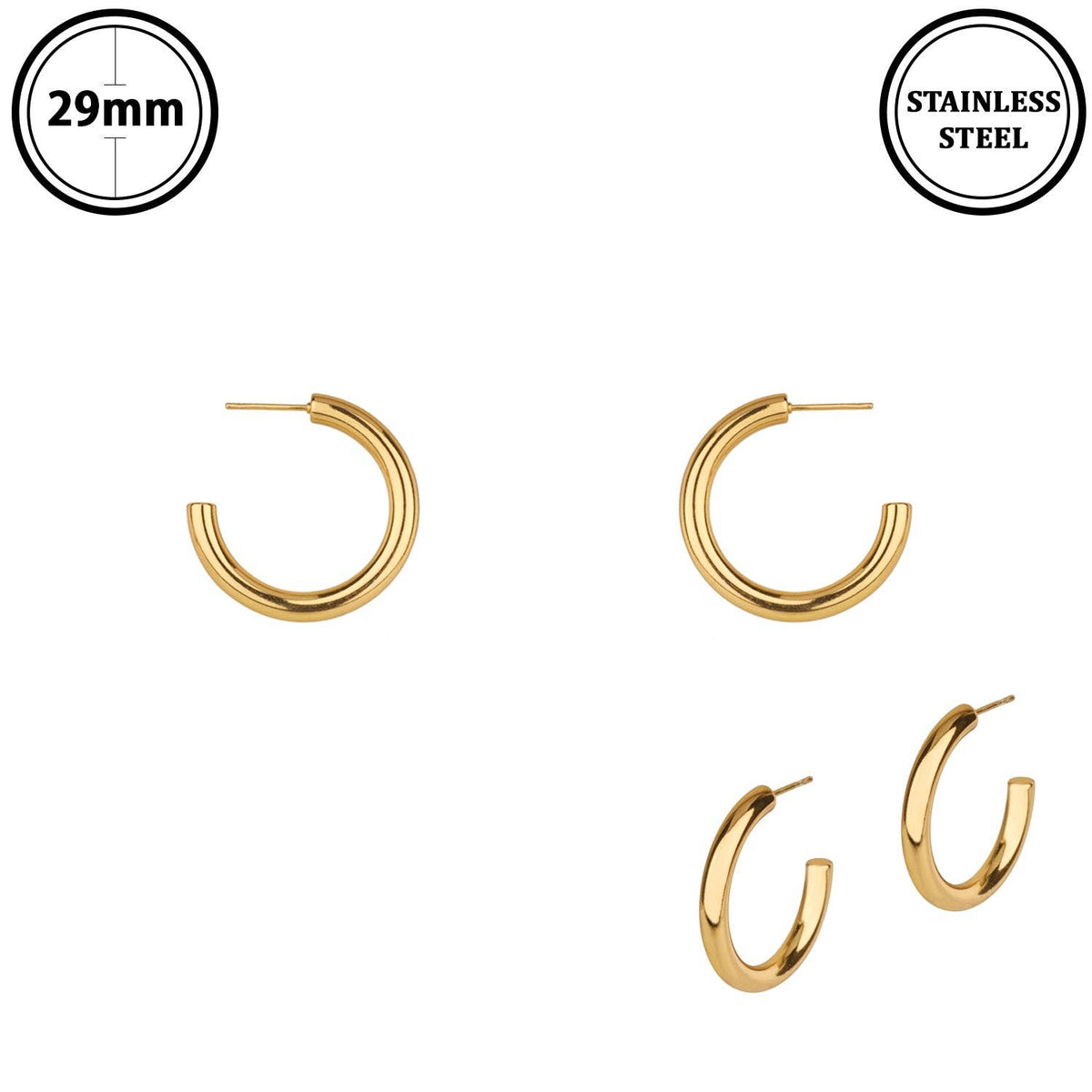 1.25" Gold Hoop Earring