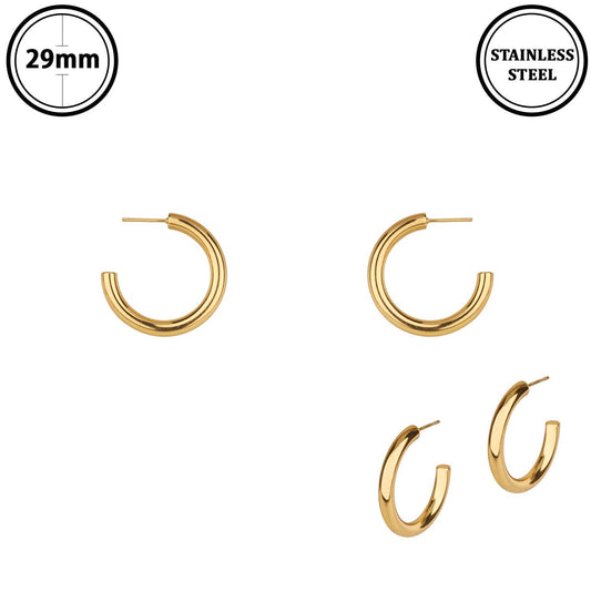1.25" Gold Hoop Earring