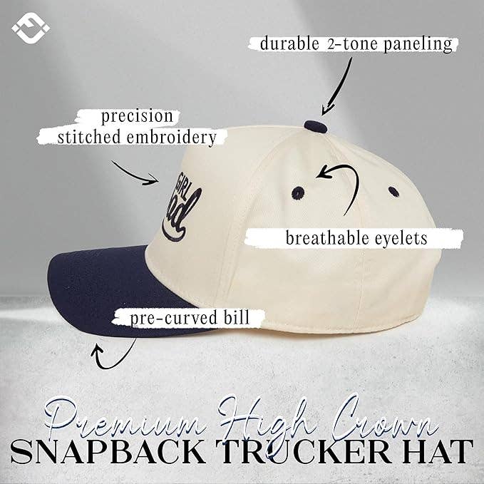 Girl Dad - Navy/Beige