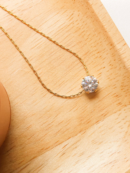 Petite Round CZ Necklace