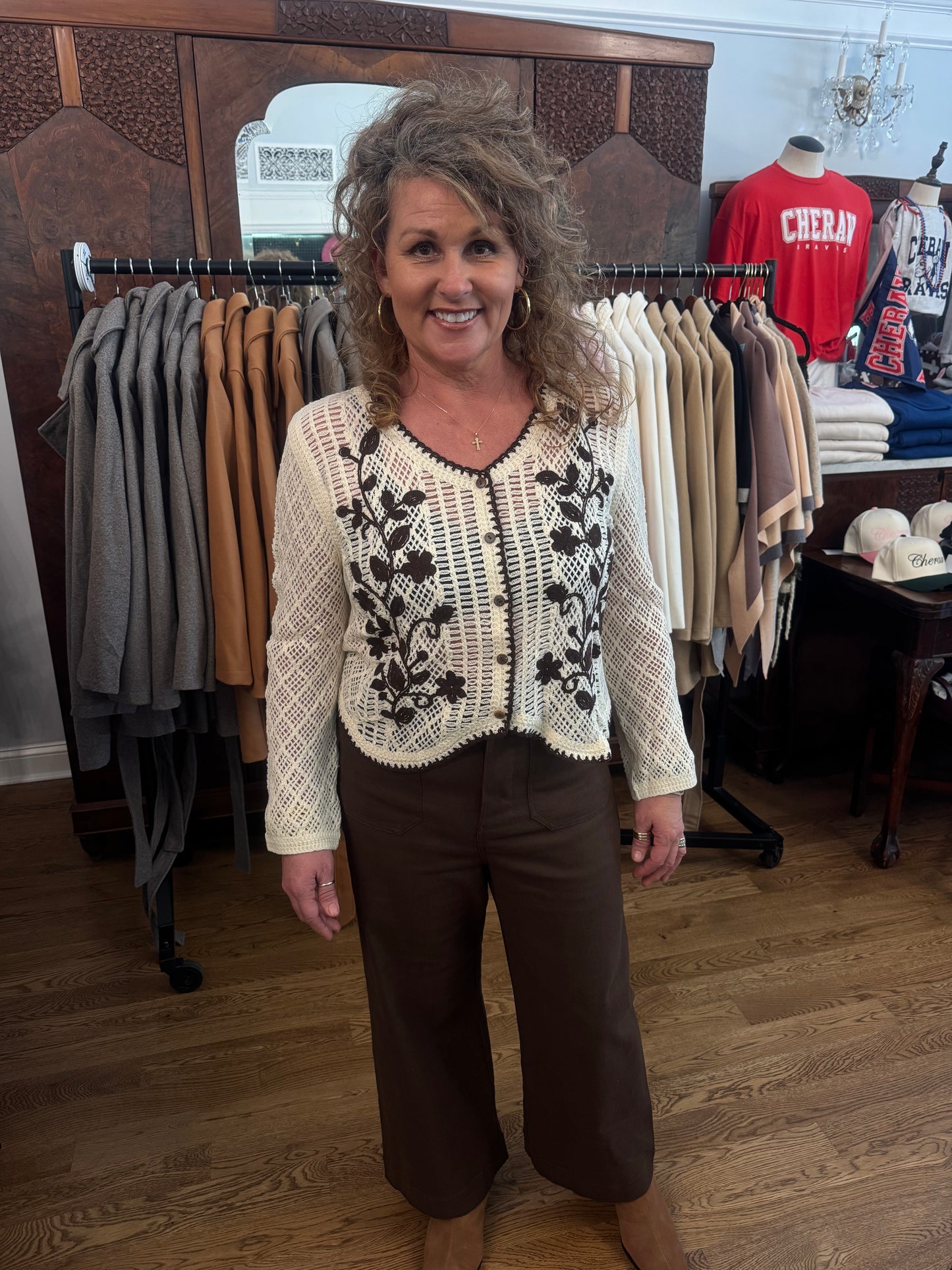 Elise Embroidered Cardigan