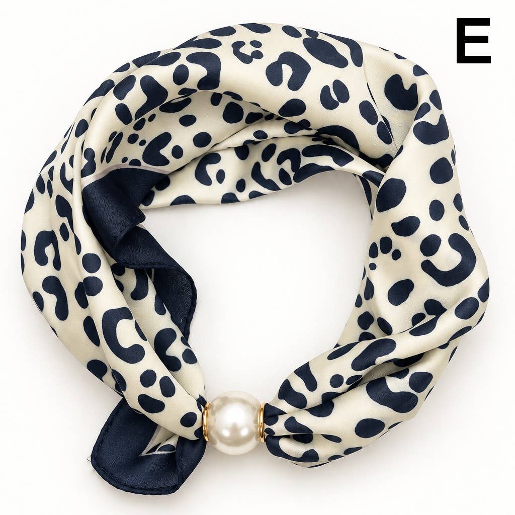 Silk Pearl Magnetic Clasp Scarf Necklace