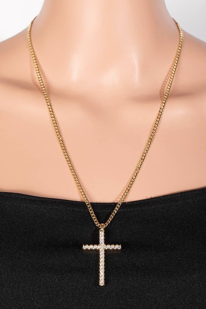 Large Cross Pendant Necklace