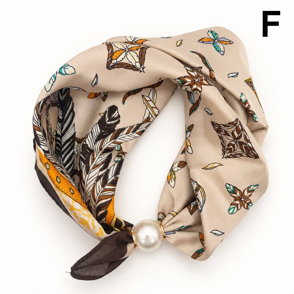 Silk Pearl Magnetic Clasp Scarf Necklace