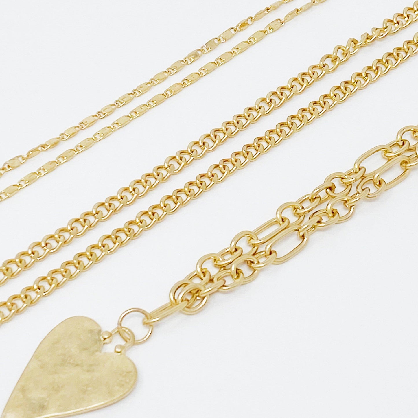 Heart Charm Layered Necklace