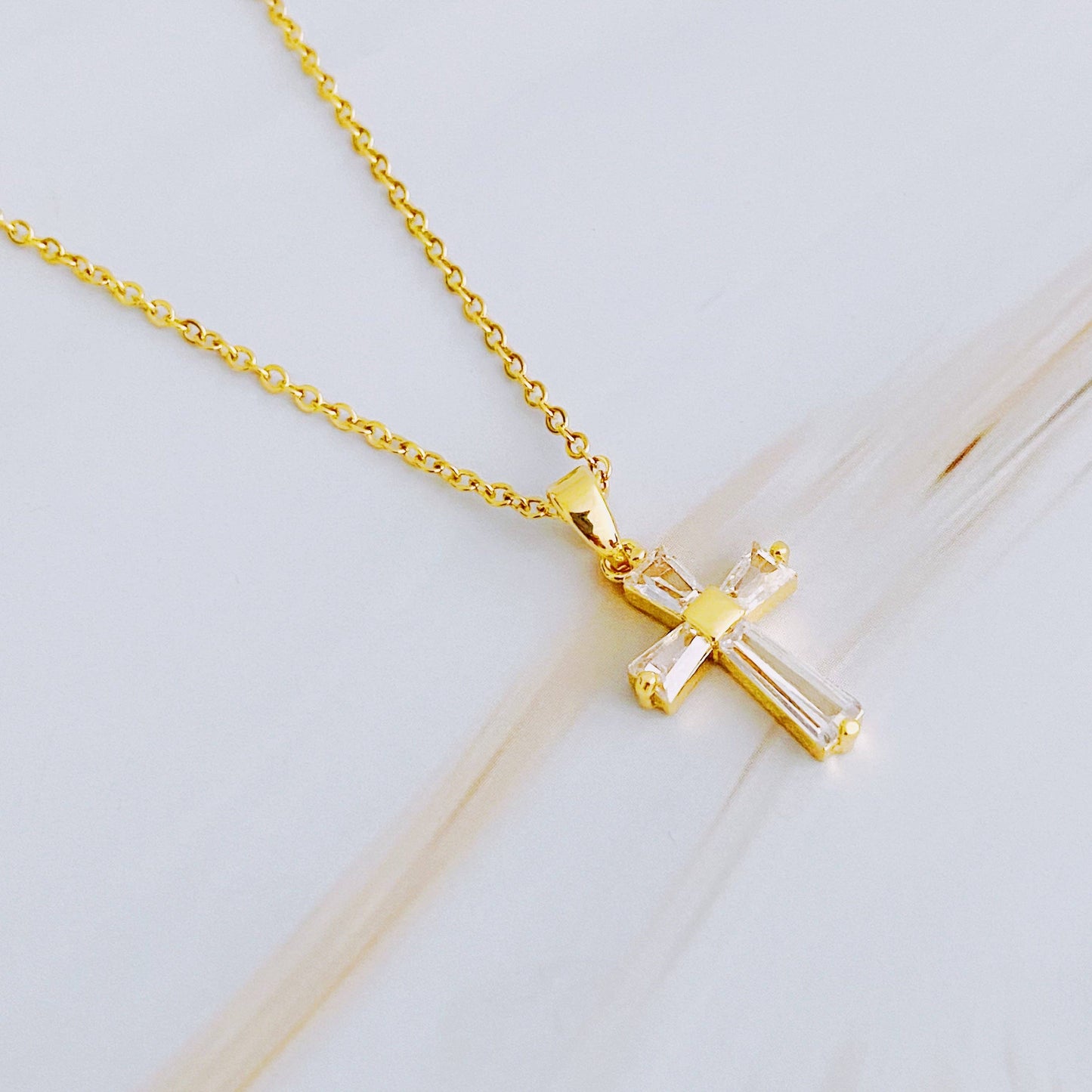 Crystal Cross Necklace