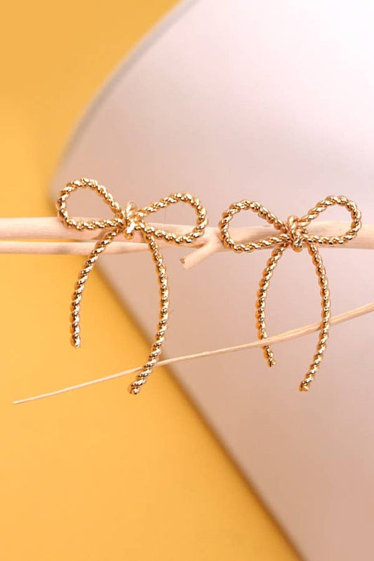 ROPE BOW EARRINGS