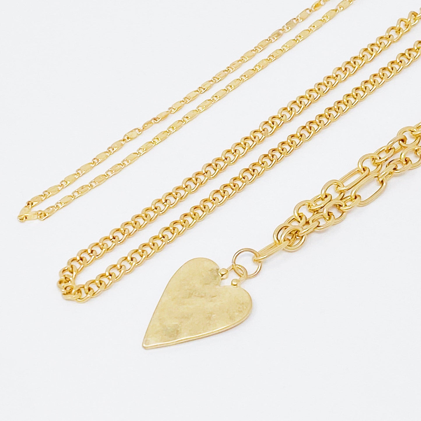 Heart Charm Layered Necklace
