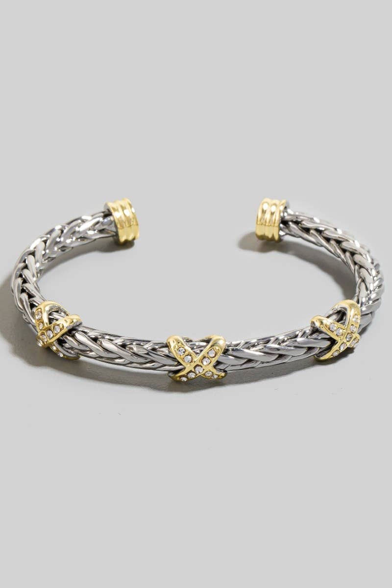 2 Tone Chain Cuff