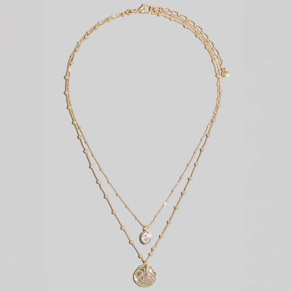 Coin + Oval Necklace