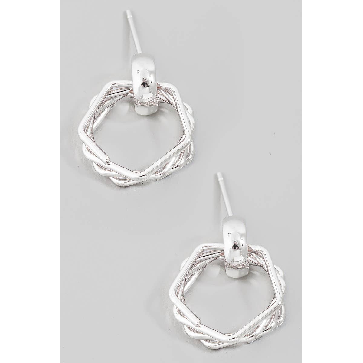 Hexagon Cutout Earrings