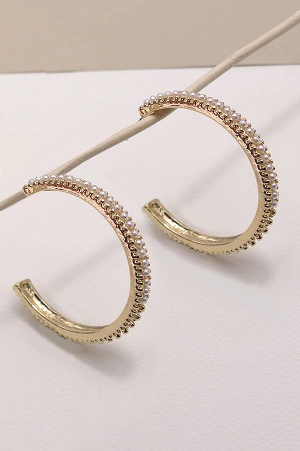 STUD HOOP EARRINGS