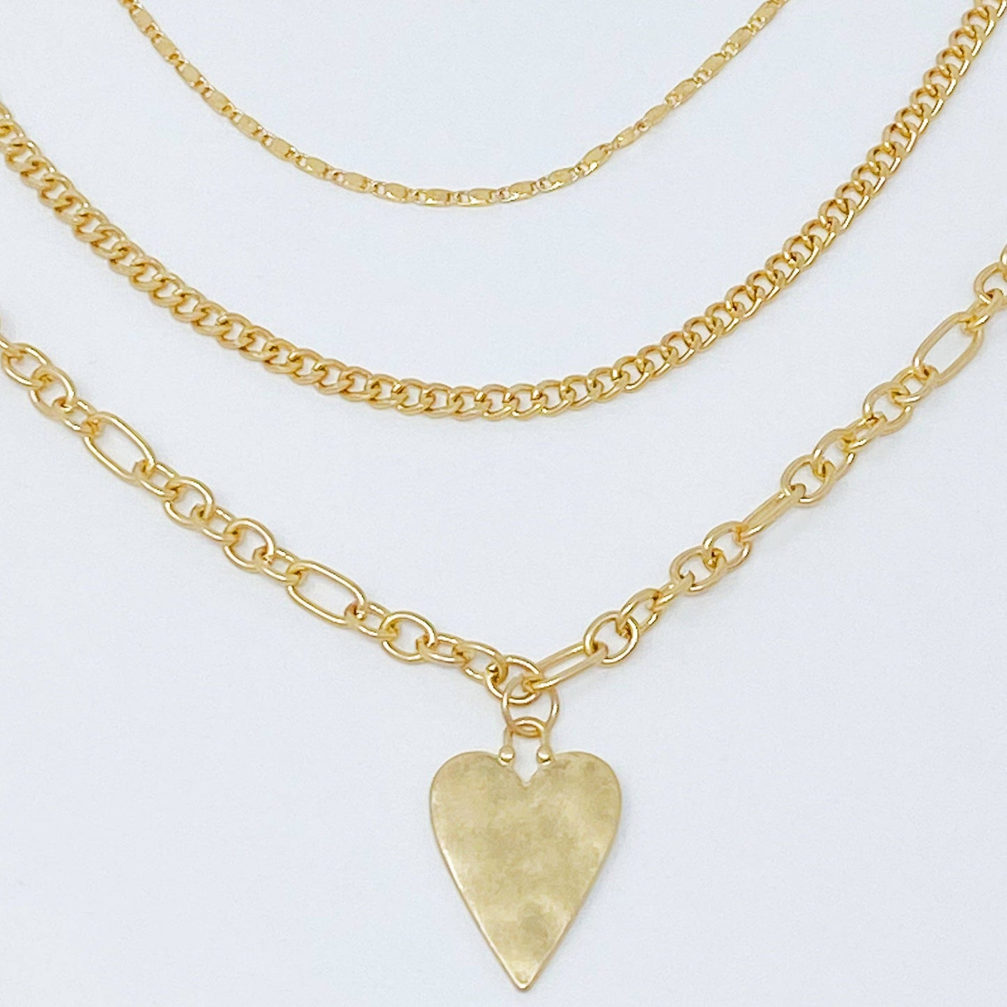 Heart Charm Layered Necklace