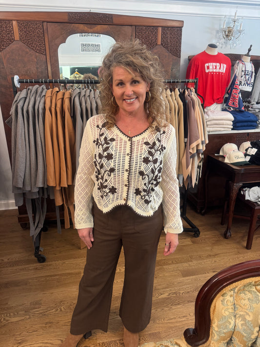 Elise Embroidered Cardigan