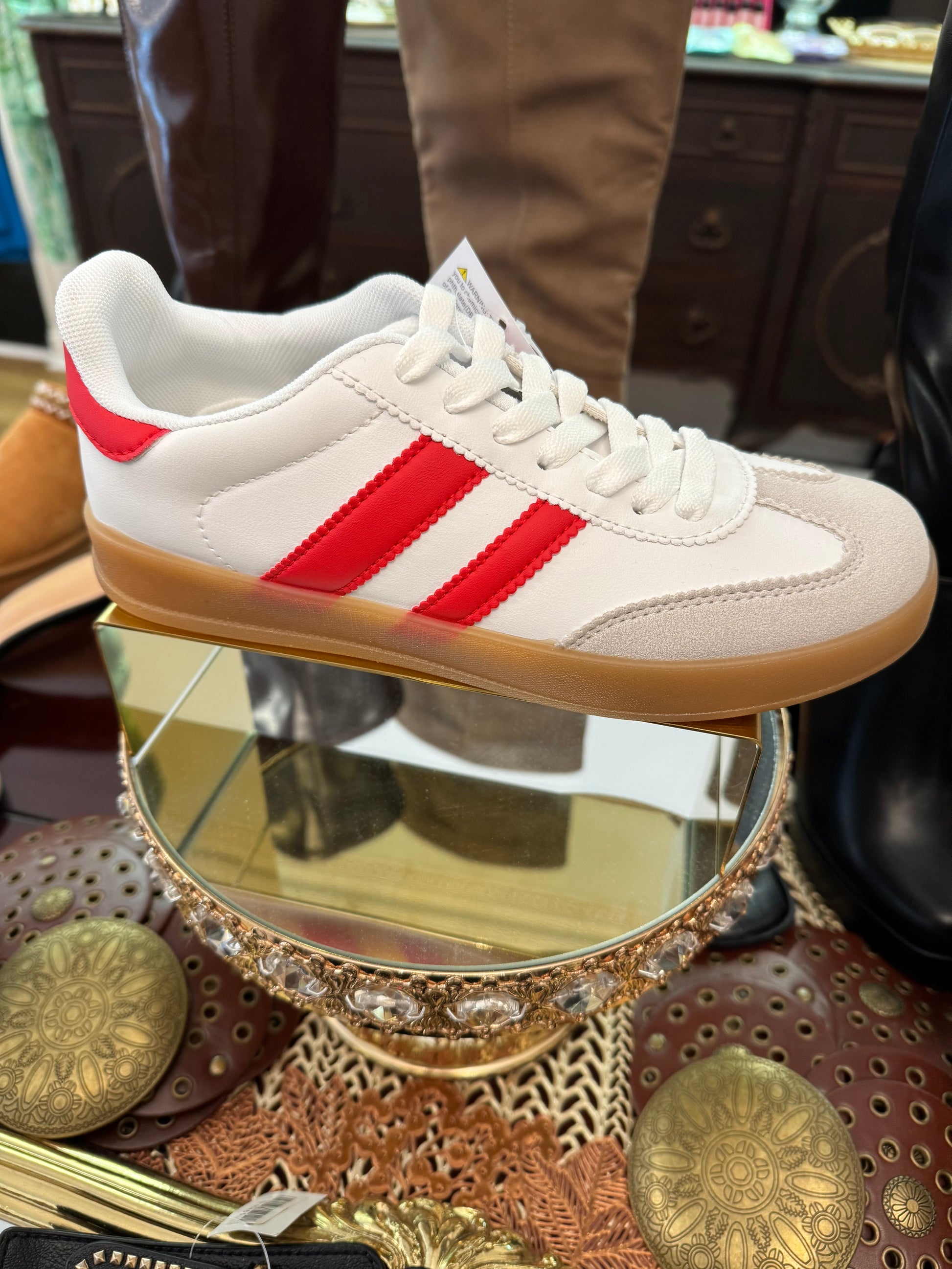 Stripe Sneakers in Red 7 Stripe Sneakers in Red 7