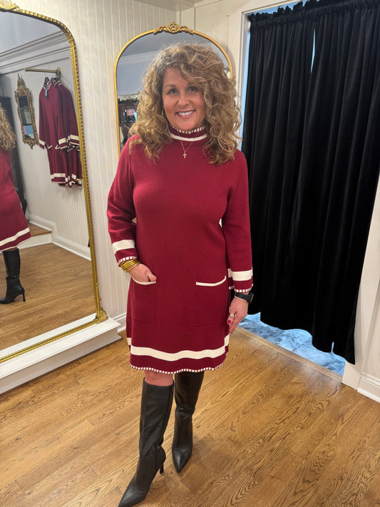 Mock Neck Sweater Dress