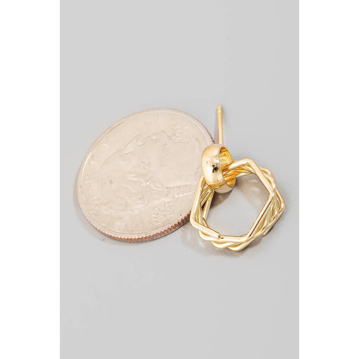 Hexagon Cutout Earrings