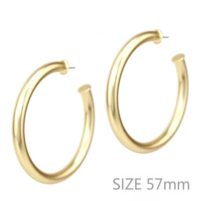 Satin Gold Hoop
