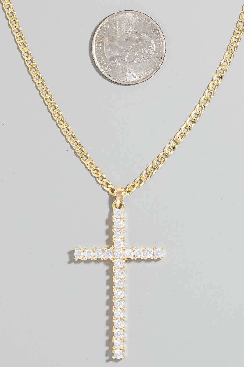 Large Cross Pendant Necklace