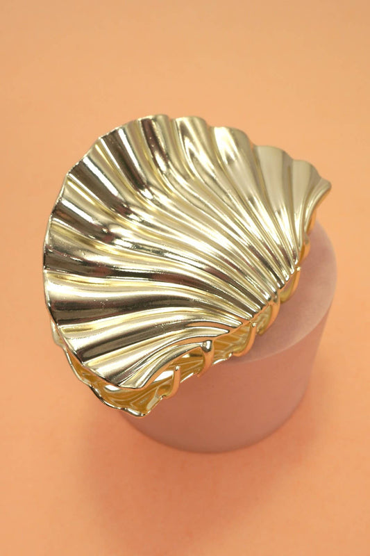 SEASHELL GOLD HAIR CLAW HAIR CLIP