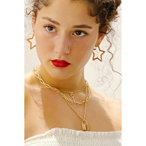 Layered Locket & Key Necklace