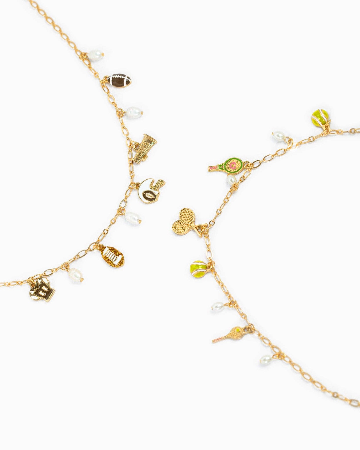 Gameday Touchdown Football Multi Charm Necklace